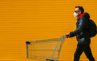 Man with shopping cart